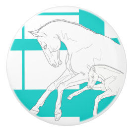 Der Führer Pferd Keramikknopf Keramikknauf