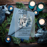 Der Führer unseres Packs Wolf 30. Geburtstag Party Acryleinladungen<br><div class="desc">"The Leader of Our Pack is Turn 30",  30. Geburtstag für Ihre Lieblings-Alpha. Ein majestätischer einsamer Wolf,  der gegen einen immergrünen Wald versilbt ist.</div>