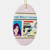 Der Führerschein-Frauen-Foto Keramikornament (Rechts)