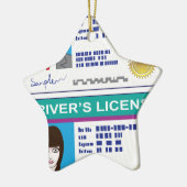 Der Führerschein Keramik Ornament (Links)