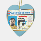 Der Führerschein-Mann-Foto Identifikations-Vektor Keramikornament (Links)