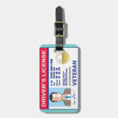 Der Führerschein Veteranen- Gepäckanhänger (Vorderseite vertikal)