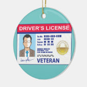 Der Führerschein Veteranen- Keramikornament (Links)