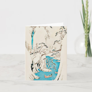 Der Fuji-Fluss im Schnee Karte