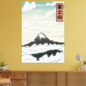 Der Fuji Japan Kunstblock. Leinwanddruck (Insitu (Wohnzimmer))