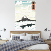 Der Fuji Japan Kunstblock. Leinwanddruck (Insitu (Schlafzimmer))