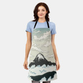 Der Fuji Japan Kunstblock. Schürze (Getragen)