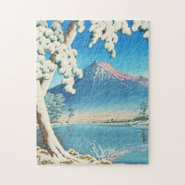 Der Fuji nach dem Schnee Hasui Kawase scheint im W Puzzle