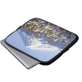 Der Fujisan bedeckte mit Schnee Laptopschutzhülle (Vorne Knopf)