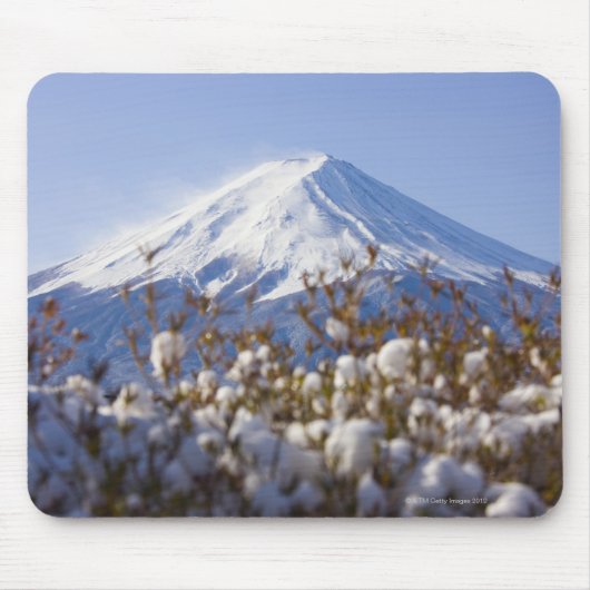 Der Fujisan bedeckte mit Schnee Mousepad (Vorne)