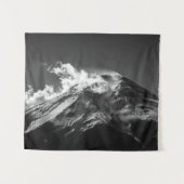 Der Fujisan in Schwarzweiss Wandteppich (Vorderseite (Horizontal))