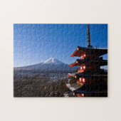 Der Fujisan und rote Pagode Puzzle (Horizontal)
