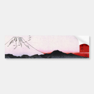 Der Fujisan und Vögel in Japan circa 1800s Autoaufkleber