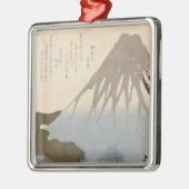 Der Fujisan unter dem Schnee Silbernes Ornament (Links)