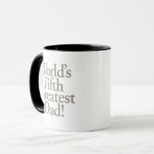 Der fünftgrößte Papa der Welt. Tasse (Vorderseite Links)