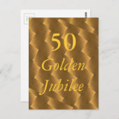 Der fünfzigste Jahrestag ist Gold. Postkarte (Vorne/Hinten)