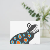 Der funky, farbenfrohe Frosch Postkarte (Stehend Vorderseite)