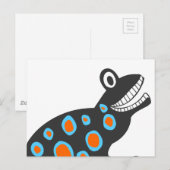 Der funky, farbenfrohe Frosch Postkarte (Vorne/Hinten)