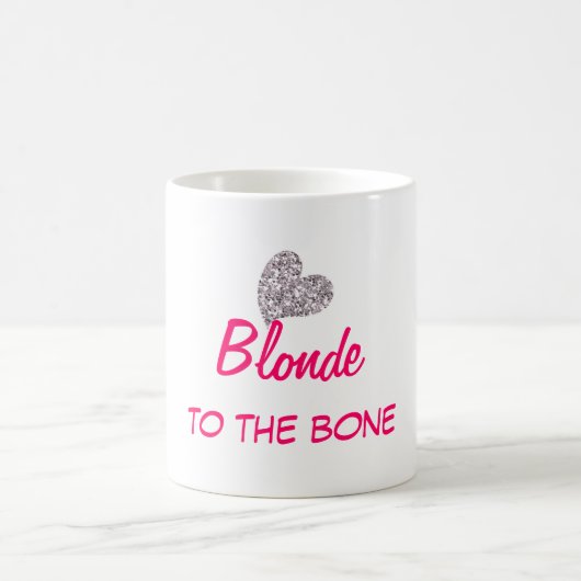 Der Funny Blonde zum Knochen Zitat Kaffeetasse (Mittel)