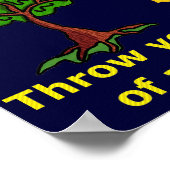 Der Funny Earth Day Rette den Trees Lightning Spaß Poster (Ecke)