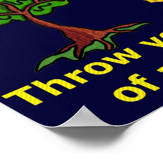 Der Funny Earth Day Rette den Trees Lightning Spaß Poster (Ecke)