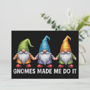 Der Funny Garden rühmt die Gnome, die mich dazu ge Feiertagskarte