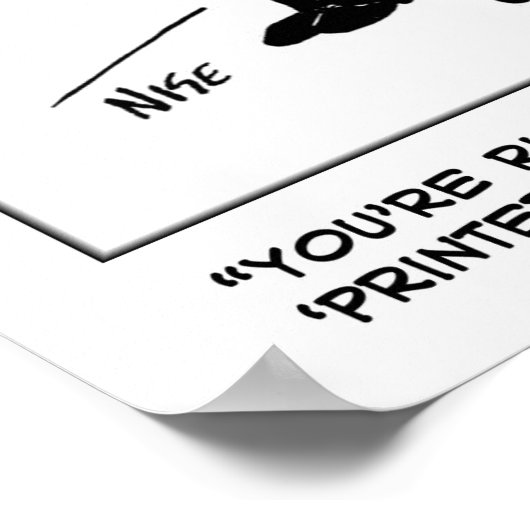 Der Funny Optician Cartoon hat Optizier und Augent Poster (Ecke)