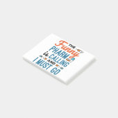 Der Funny Pharma ruft und ich muss gehen Post-it Klebezettel (angewinkelt)