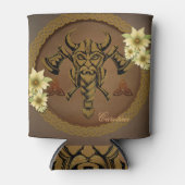 Der furchtlose Besuch mit Helm mit Hörnern. Dosenkühler (Vorderseite)