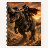 Der furchtlose Dinosaurier-Reiter Notizblock (Vorderseite)