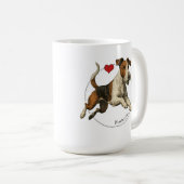 Der furchtlose Erd-Hund: Klassischer Fox Terrier Kaffeetasse (VorderseiteRechts)