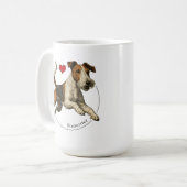 Der furchtlose Erd-Hund: Klassischer Fox Terrier Kaffeetasse (Vorderseite Links)