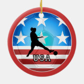 der Fußball der Frauen Keramikornament (Hinten)