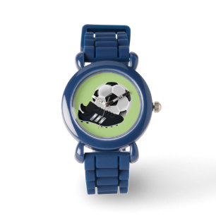 Der Fußball /football des Kindes Armbanduhr