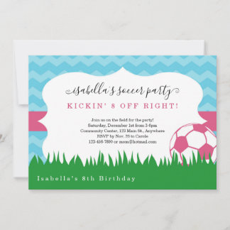 Der Fußball-Geburtstags-Party Einladung des