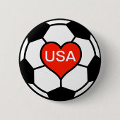 Der Fußball-Team Liebe US-Frauen Button (Vorderseite)