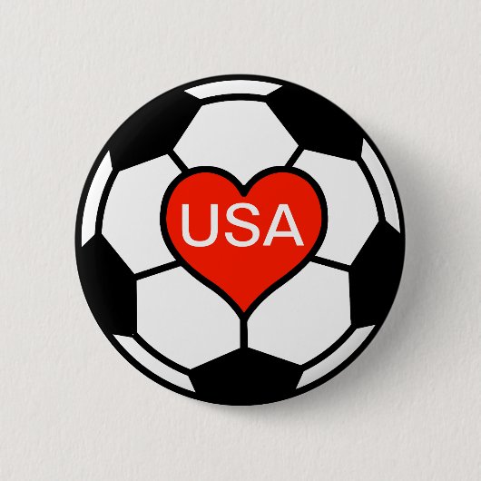 Der Fußball-Team Liebe US-Frauen Button (Vorderseite)