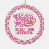 Der Fußball-Team-Manager-Geschenk-Verzierung der Keramikornament (Vorne)