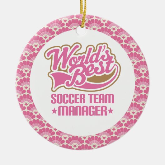 Der Fußball-Team-Manager-Geschenk-Verzierung der Keramikornament (Vorne)