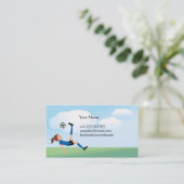 Der Fußball-Tritt-Telefonkarte des Mädchens Telefonnummerkarte (Stehend Vorderseite)