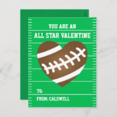 Der Fußball-Valentinsgruß-Klassenzimmer-Austausch Feiertagspostkarte (Vorne/Hinten)