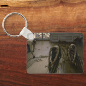 Der Fußboden von Gustave Caillebotte Schlüsselanhänger (Rückseite)