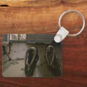 Der Fußboden von Gustave Caillebotte Schlüsselanhänger (Vorderseite)