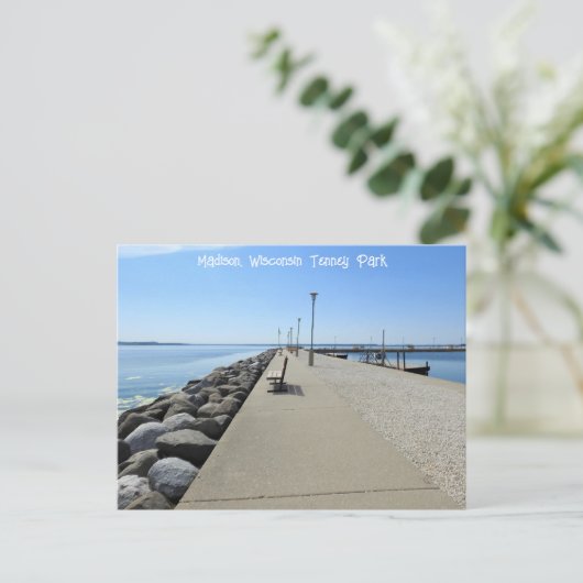 Der Fußweg zum Tenney Park in Madison, Wisconsin Postkarte (Stehend Vorderseite)