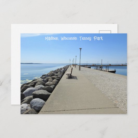 Der Fußweg zum Tenney Park in Madison, Wisconsin Postkarte (Vorne/Hinten)