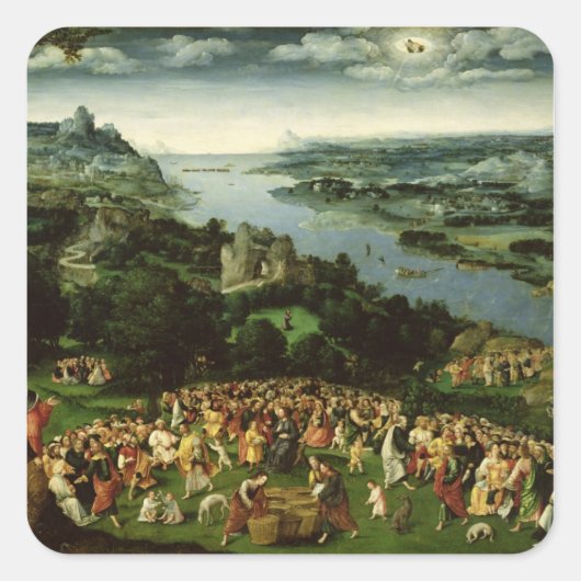 Der Füttre der 500 Quadratischer Aufkleber (Vorderseite)