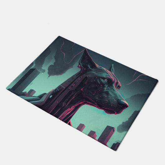 Der futuristische große Tank der Roboterbegleitung Fußmatte (Schrägansicht)