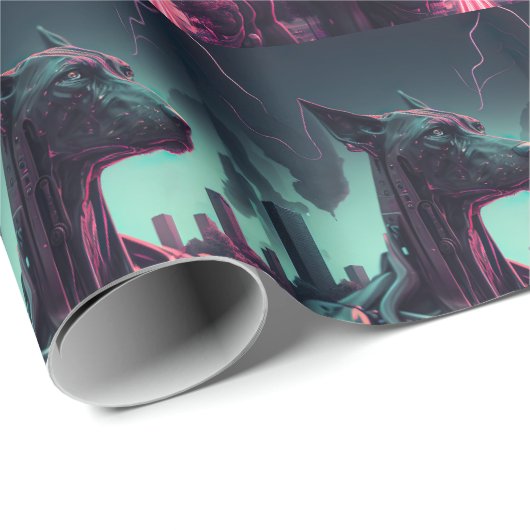 Der futuristische große Tank der Roboterbegleitung Geschenkpapier (Rolleneckpunkt)