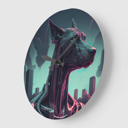 Der futuristische große Tank der Roboterbegleitung Große Wanduhr (Winkel)