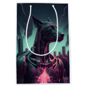 Der futuristische große Tank der Roboterbegleitung Mittlere Geschenktüte (Vorderseite)